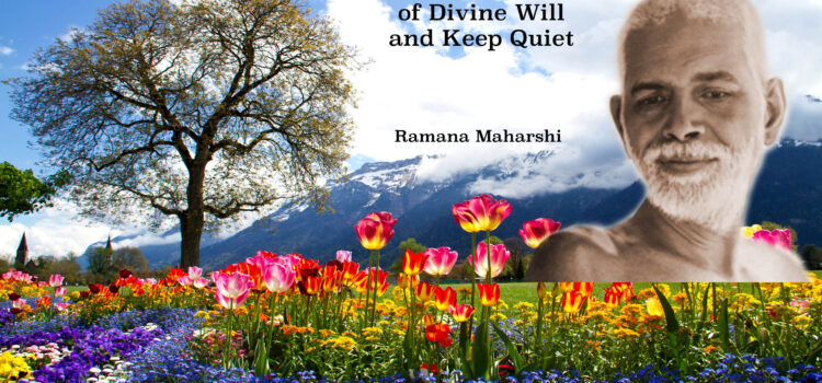 Recognize the force of divine will and keep quiet
