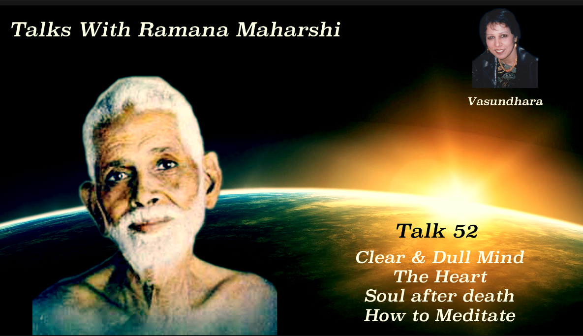 Talk 52. Clear & Dull Mind, Individual soul after death, What is Meditation
