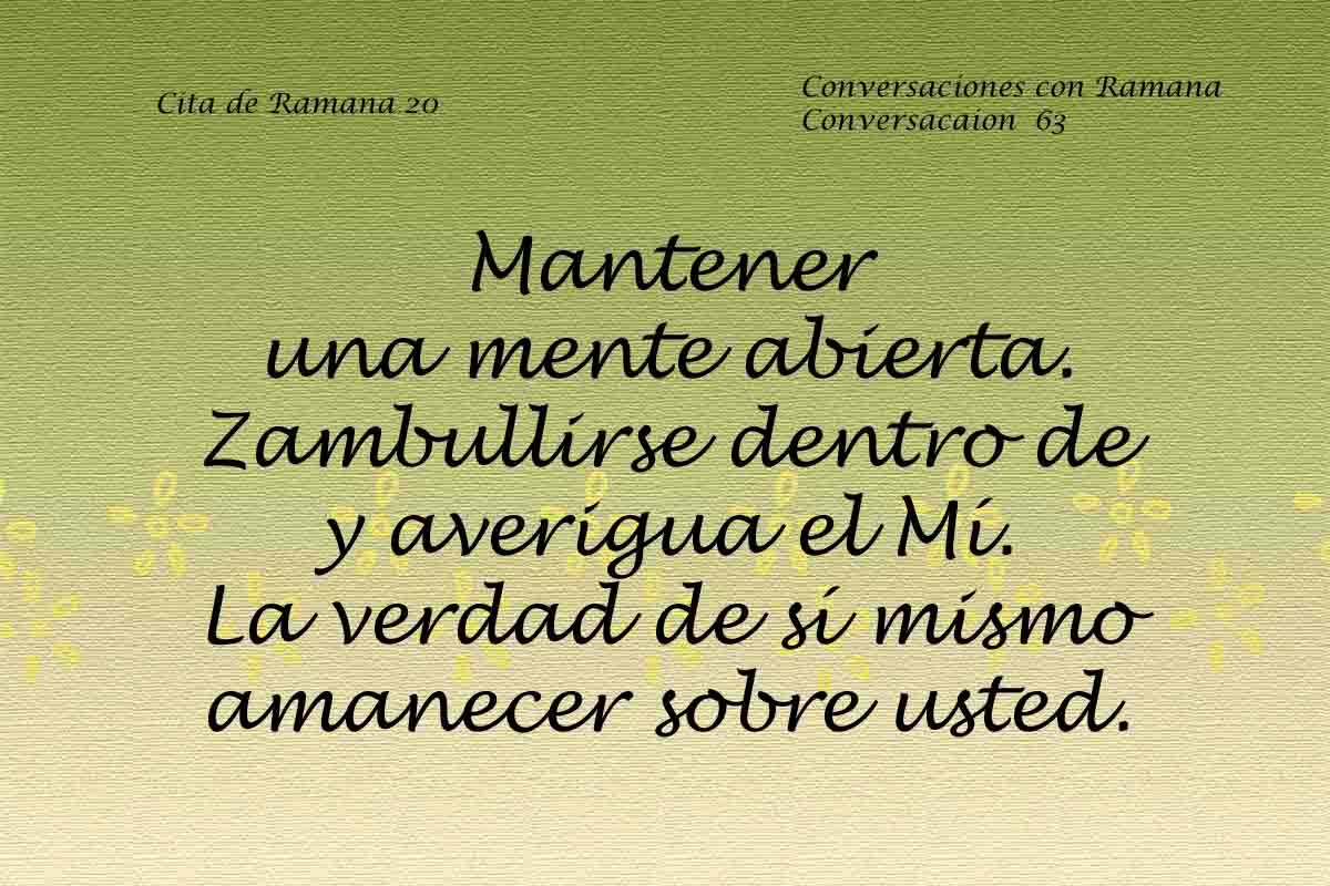 Cita de Ramana 20