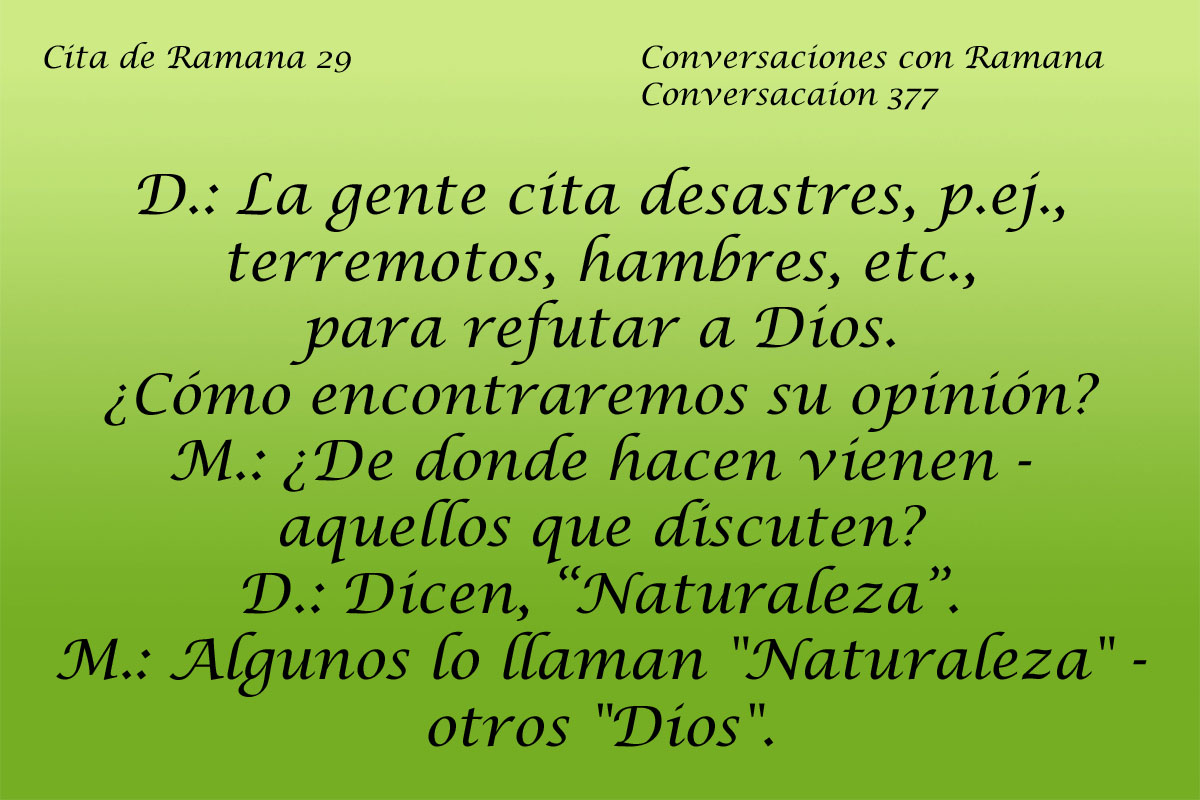 Cita de Ramana 29